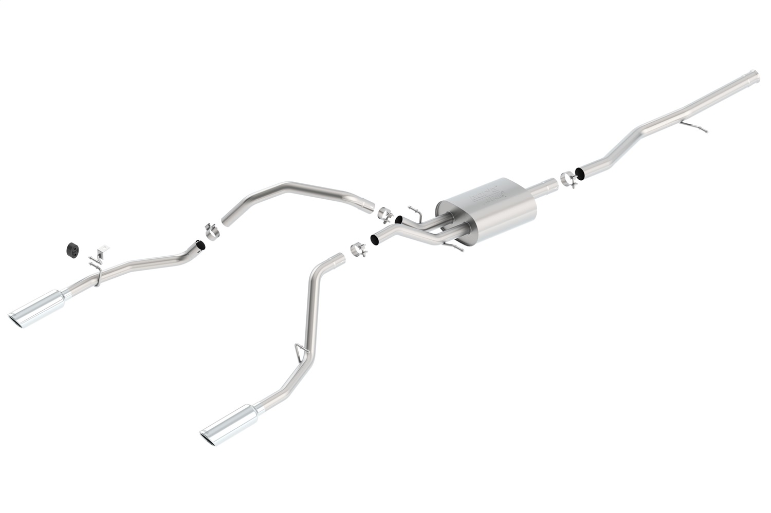 Borla 140540 - 14 Silv/Sierra 1500 5.3L AT/MT Crew Cab STD Bed ATAK Cat-Back Exhaust Borla 140540 - 14 Silv/Sierra 1500 5.3L AT/MT Crew Cab STD Bed ATAK Cat-Back Exhaust