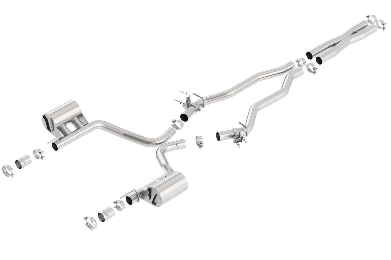 Borla 140641 - 2015 Dodge Challenger SRT/392 Hemi 6.4L V8 ATAK Catback Exhaust w/ Valves Factory Bezel