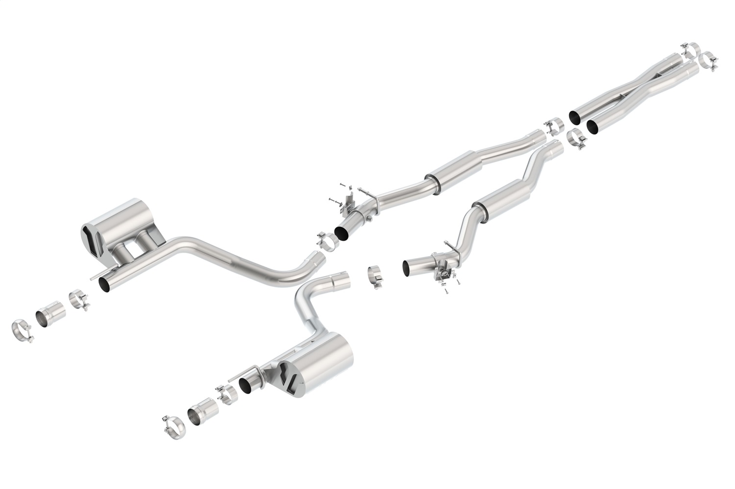 Borla 140640 - 2015 Dodge Challenger SRT/392 Hemi 6.4L V8 S-TYPE Catback Exhaust w/ Valves Factory Bezel