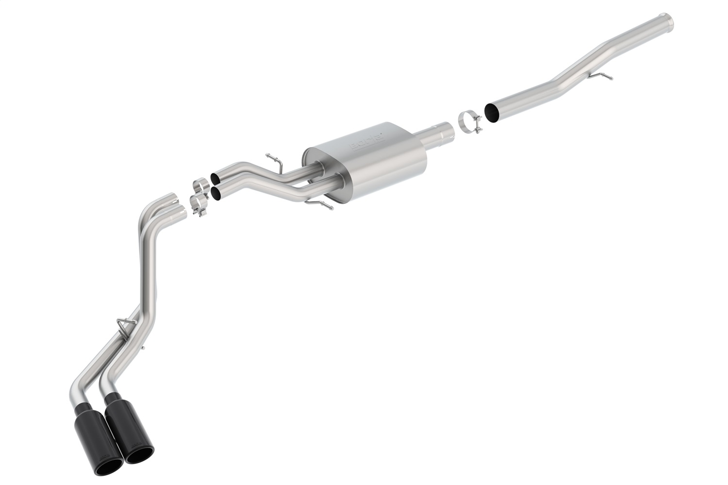 Borla 140576BC - 14 Silv/Sierra 1500 EC Std/CC Short 143.5in WB S-Type Black Tip Dual Rolled Side Exit CB Exht Borla 140576BC - 14 Silv/Sierra 1500 EC Std/CC Short 143.5in WB S-Type Black Tip Dual Rolled Side Exit CB Exht