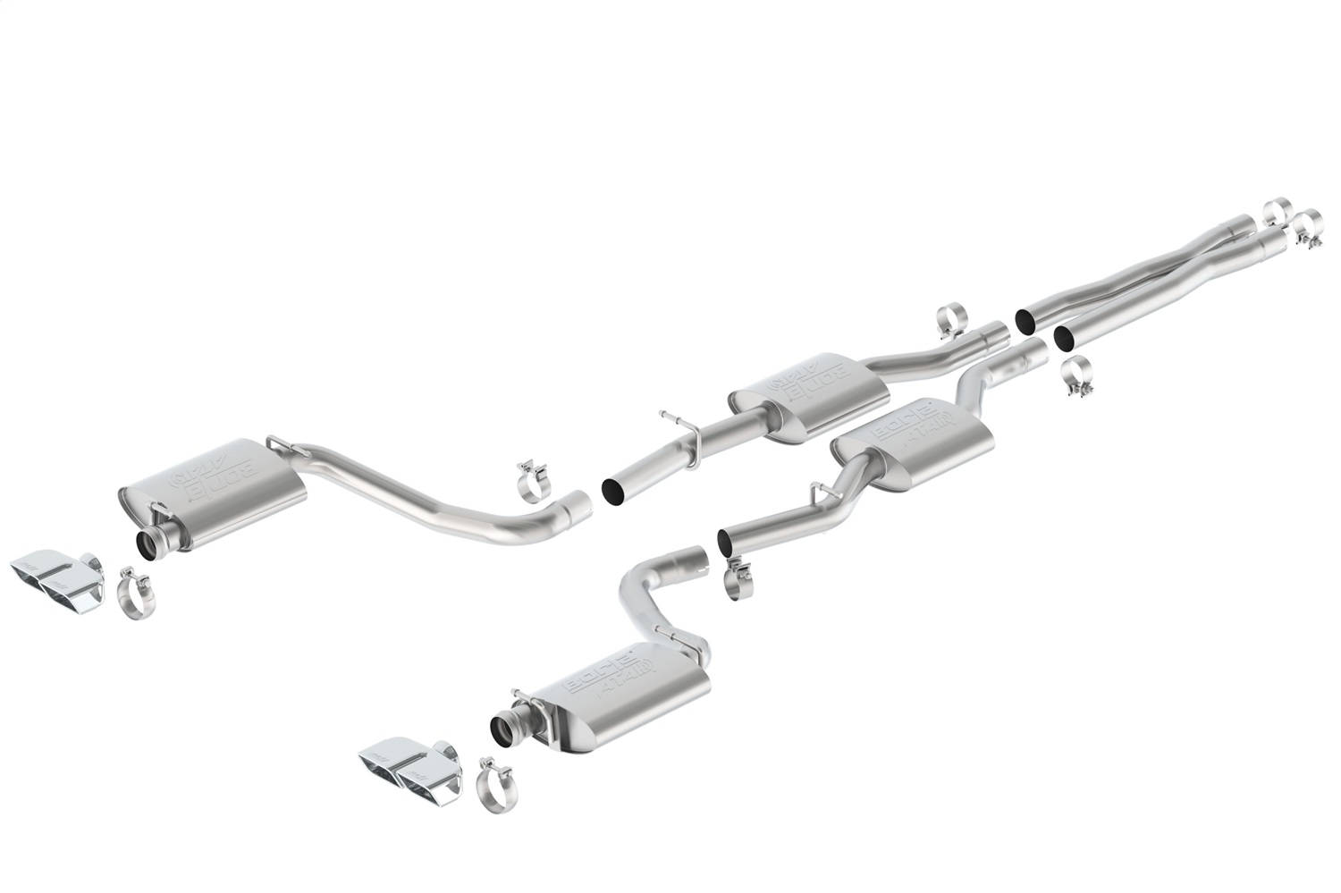 Borla 140628 - 15-16 Dodge Challenger R/T 5.7L Dual Rectangle Angle Cut Dual Split Rear Exit ATAK Exhaust Borla 140628 - 15-16 Dodge Challenger R/T 5.7L Dual Rectangle Angle Cut Dual Split Rear Exit ATAK Exhaust