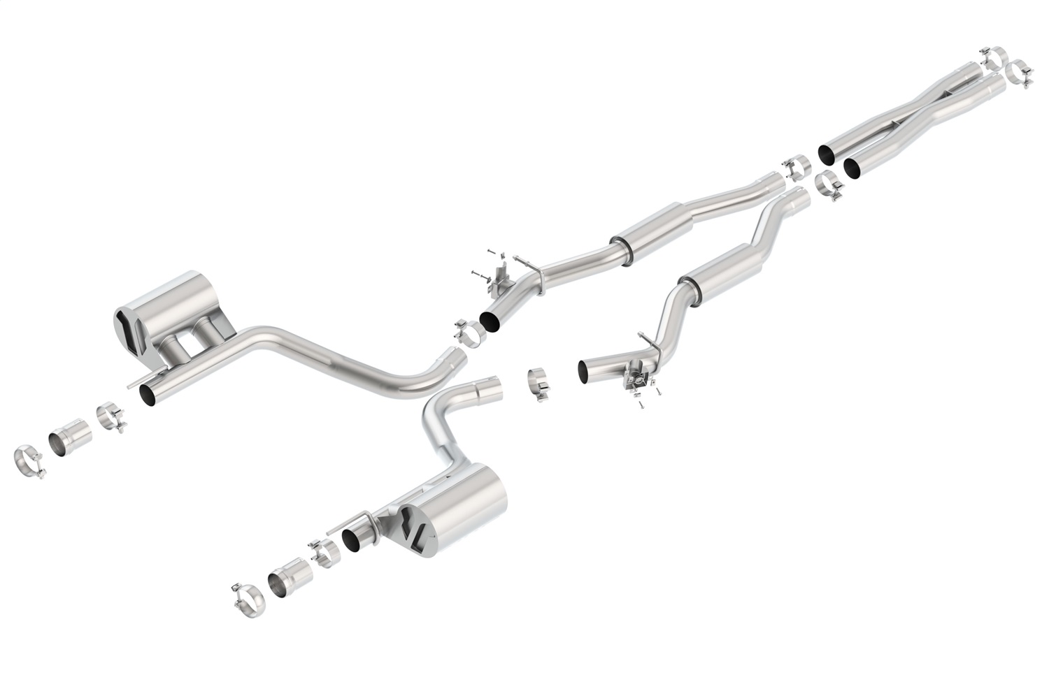 Borla 140677 - 15-16 Dodge Challenger SRT 392 S-Type Catback Exhaust Single Split Rear Exit (No Tip)