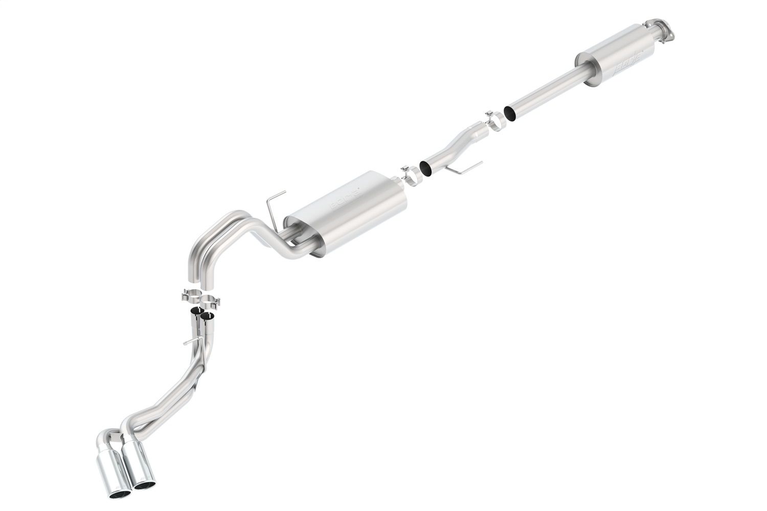 Borla 140617 - 15-16 Ford F-150 3.5L EcoBoost Ext. Cab Std. Bed Catback Exhaust Touring Truck Side Exit