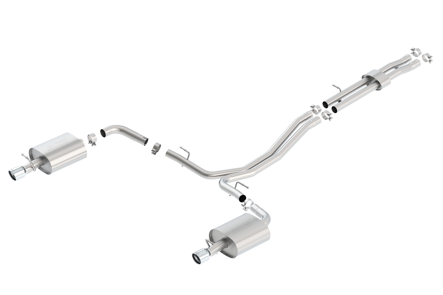 Borla 140656 - 12-15 Ford Explorer 3.5L EcoBoost Dual Split Rear Ext SS S-Type CB Exht