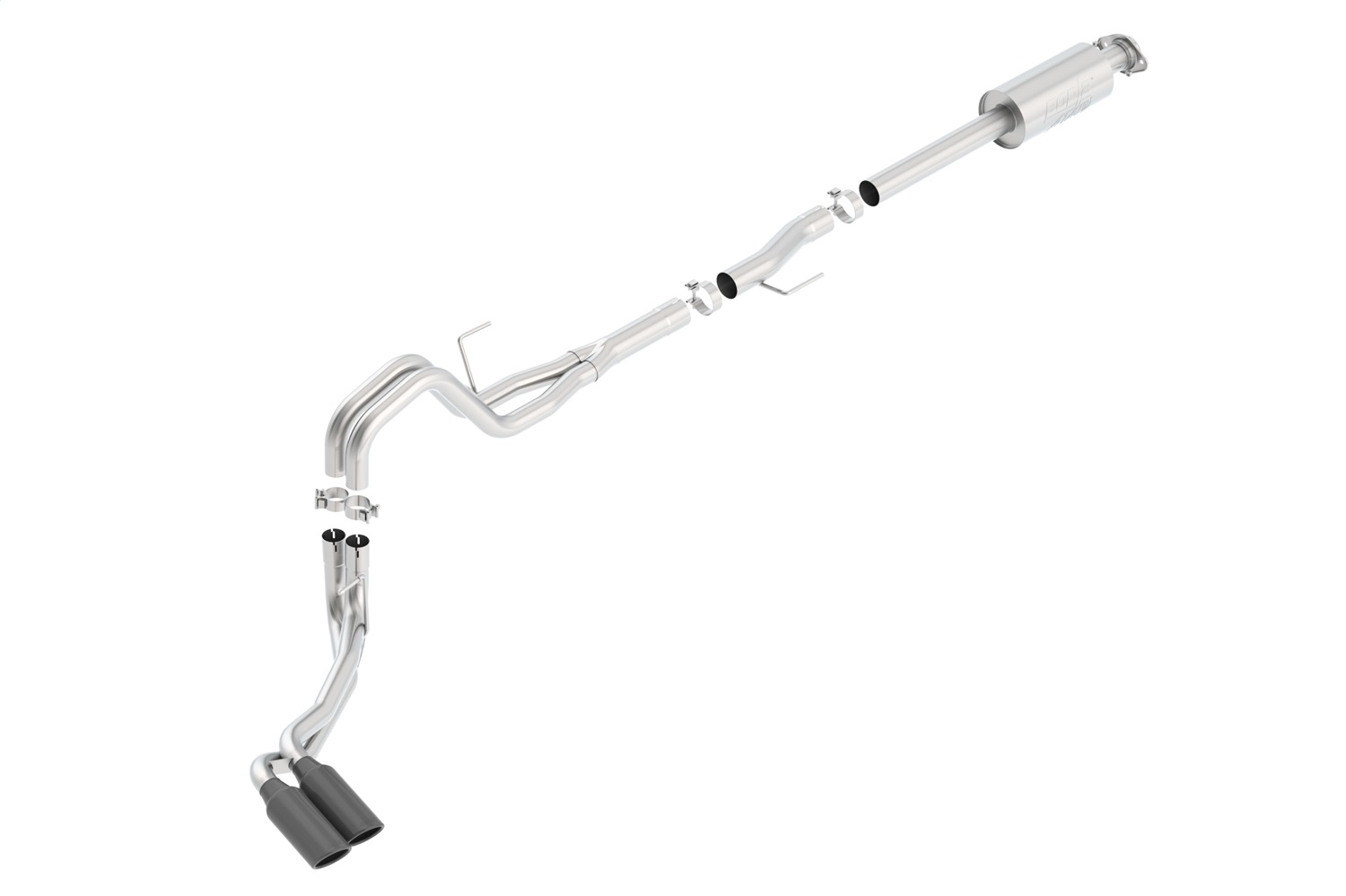 Borla 140619BC - 15-16 Ford F-150 3.5L EcoBoost Ext. Cab Std. Bed Black Chrome CB Exhaust ATAK Truck Side Exit