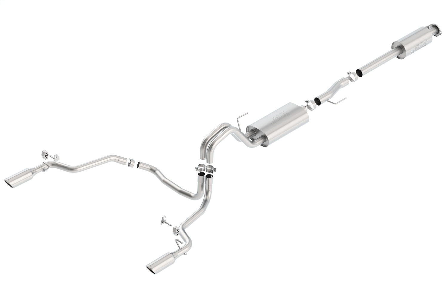 Borla 140615 - 15-16 Ford F-150 3.5L EcoBoost Ext. Cab Std. Bed Catback Exhaust S-Type Single Split Rear Exit