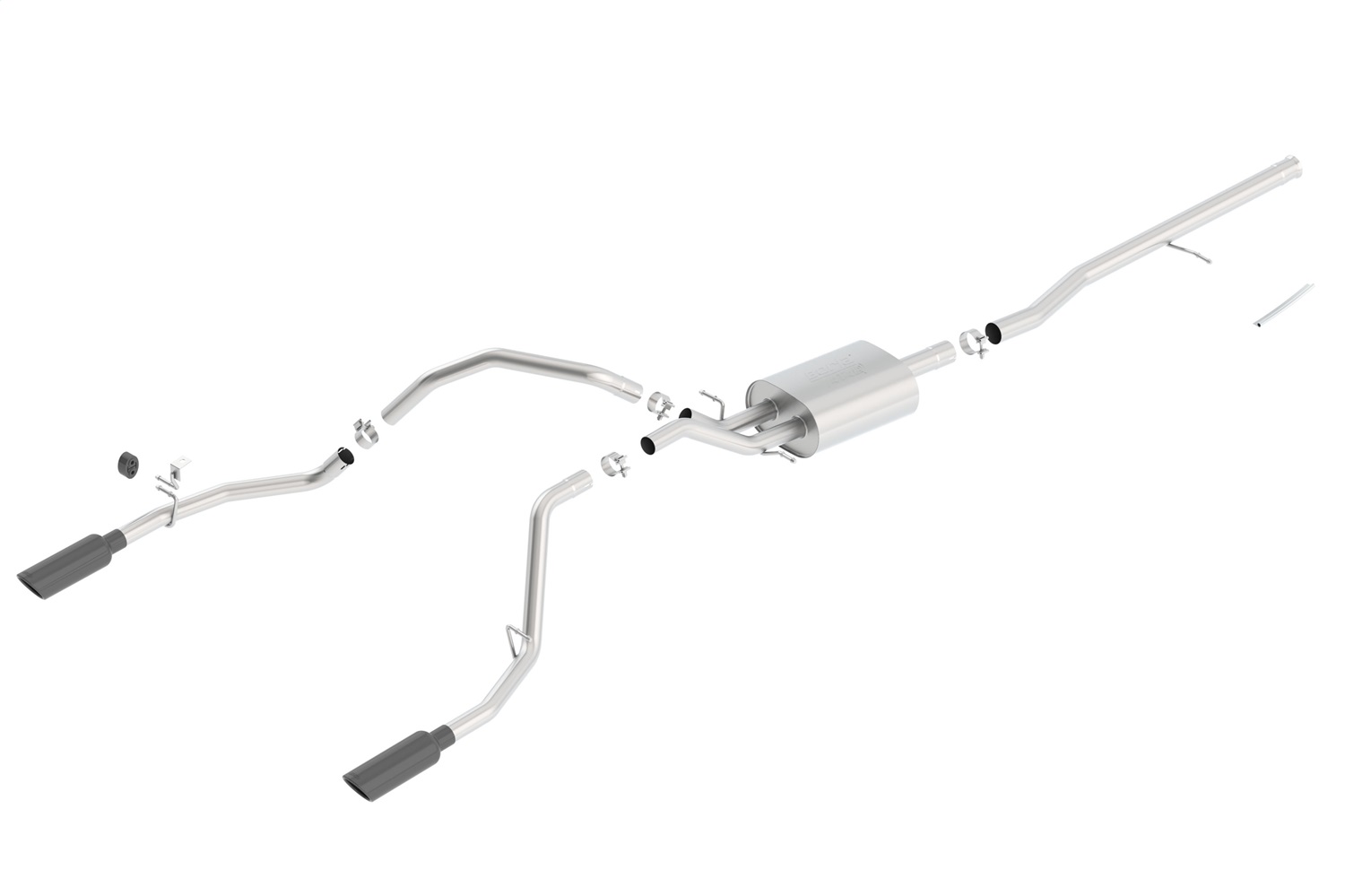 Borla 140537BC - 14 Silv/Sierra C/B Exh ATAK 1500 5.3L V8 AT/MT 2&4WD Ext Cab (78.7) WB - Black Chrome