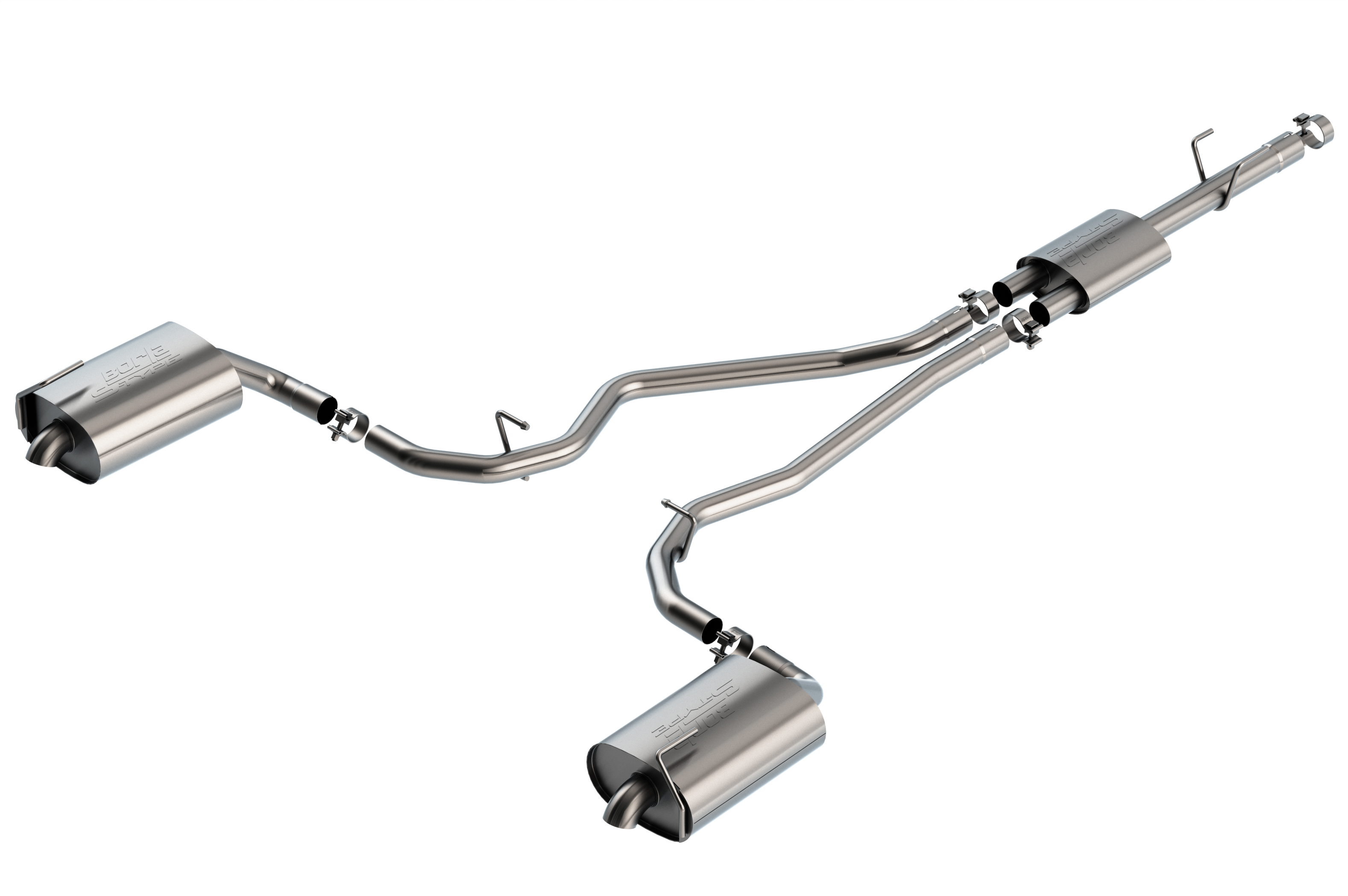 Borla 140824 - 2020 Ford Explorer XLT/Limited Ecoboost 2.3L 2.25in S-type Exhaust - Turndown Tip