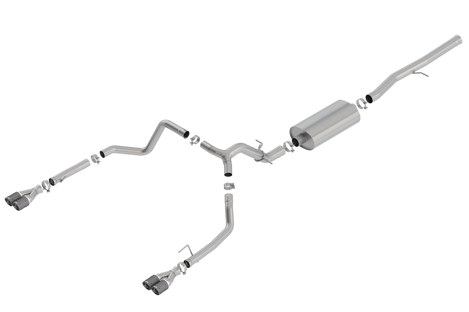 Borla 140772CF - 19 Chevrolet Silverado/GMC Sierra 1500 6.2L SS Touring Catback Exhaust - Carbon Fiber Tips Borla 140772CF - 19 Chevrolet Silverado/GMC Sierra 1500 6.2L SS Touring Catback Exhaust - Carbon Fiber Tips