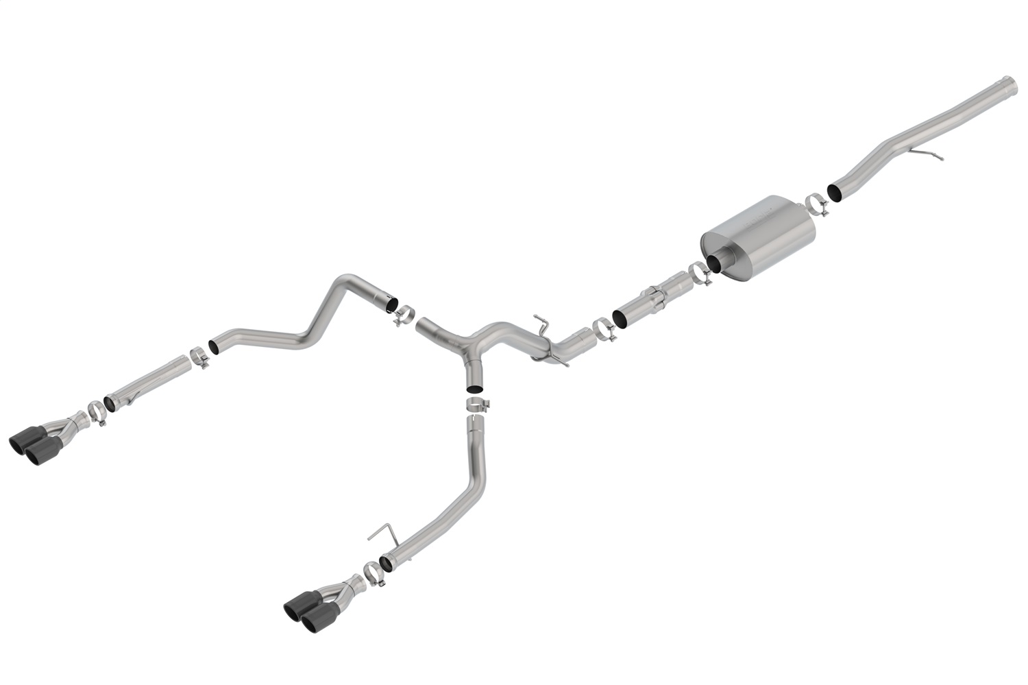 Borla 140776BC - 19 Chevrolet Silverado/GMC Sierra 1500 6.2L SS ATAK Catback Exhaust - Black Chrome Tips