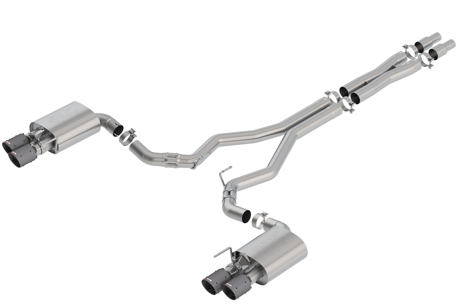 Borla 140743CFBA - 2018 Ford Mustang GT 5.0L AT/MT 3in Atak Catback Exhaust w/ Valves (Carbon Fiber Black Tip)