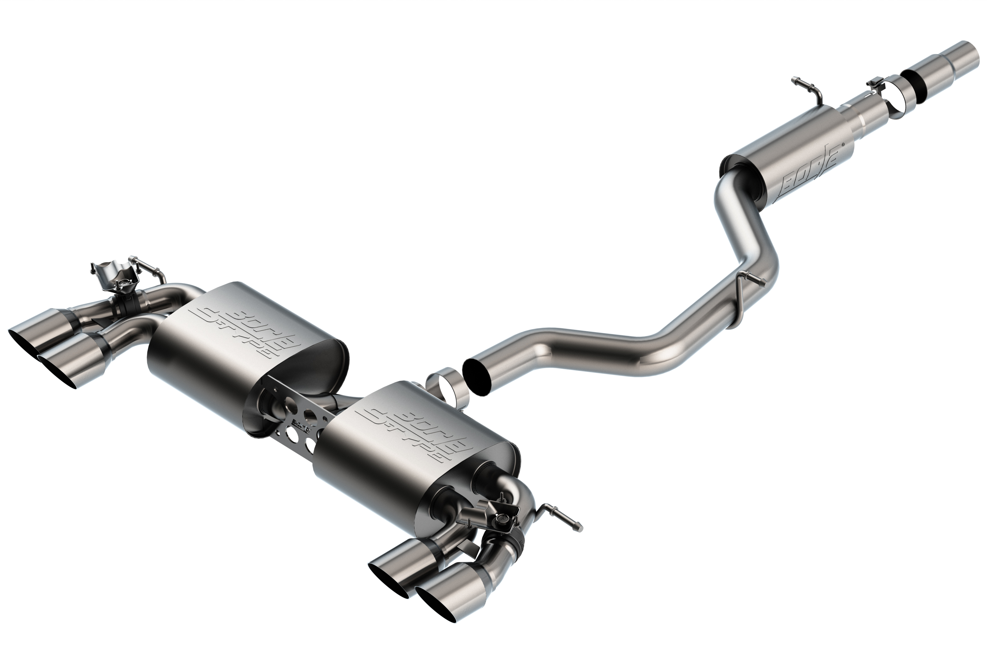 Borla 140831SB - 18-19 VW Golf R MK7.5 2.0L S-Type CatBack Exhaust w/ Resonator