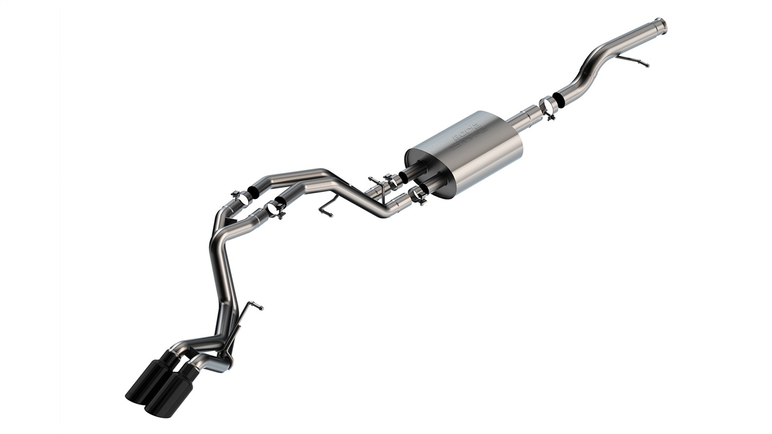 Borla 140855BC - 21-22 Chevrolet Tahoe 5.3L V8 AT 2/4WD S-type Cat-back Exhaust (Black Chrome)