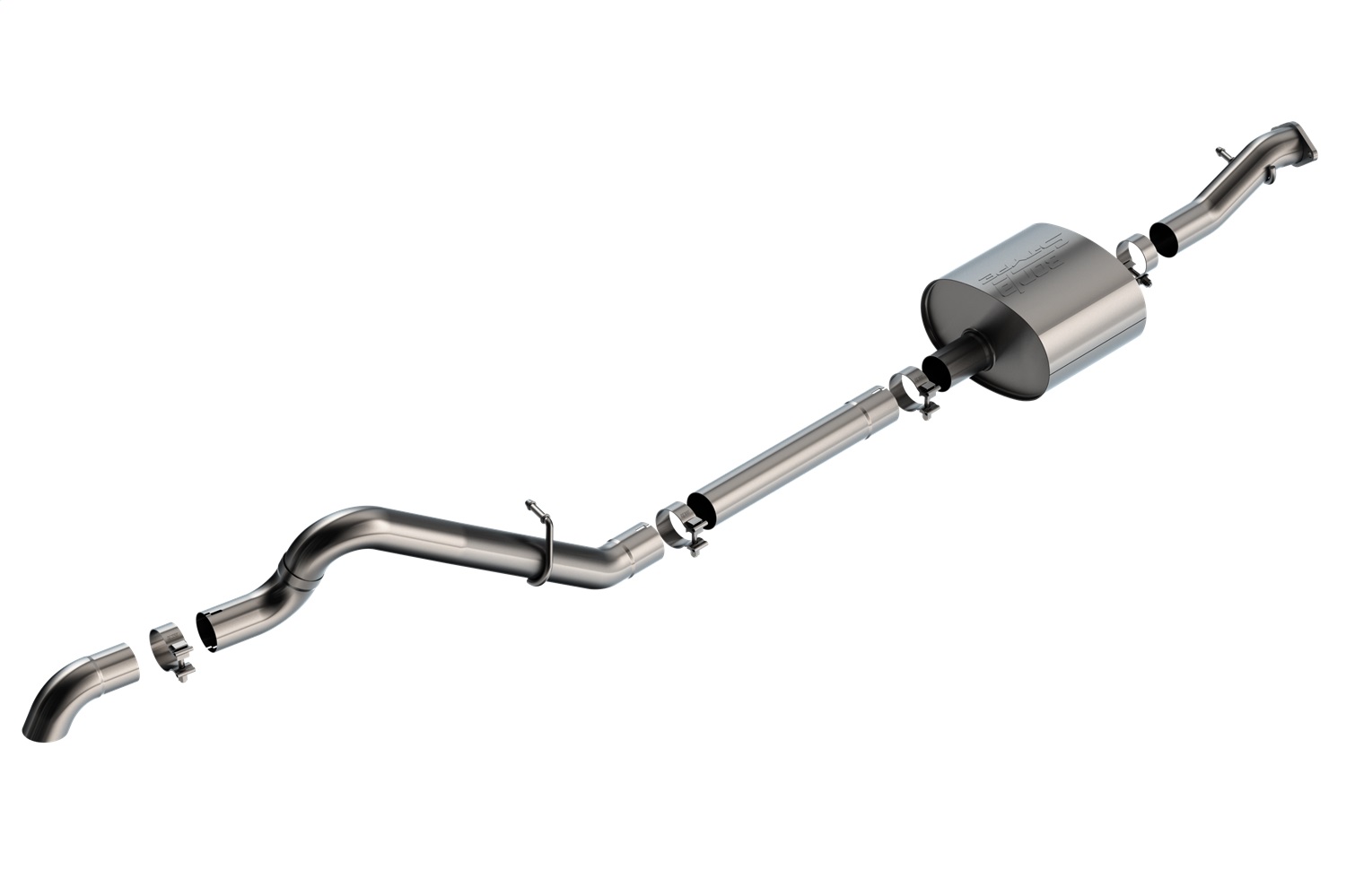 Borla 140902 - 21-22 Ford Bronco 2.7L 2DR/4DR T-304 Stainless Steel Cat-Back S-Type Exhaust - Brushed