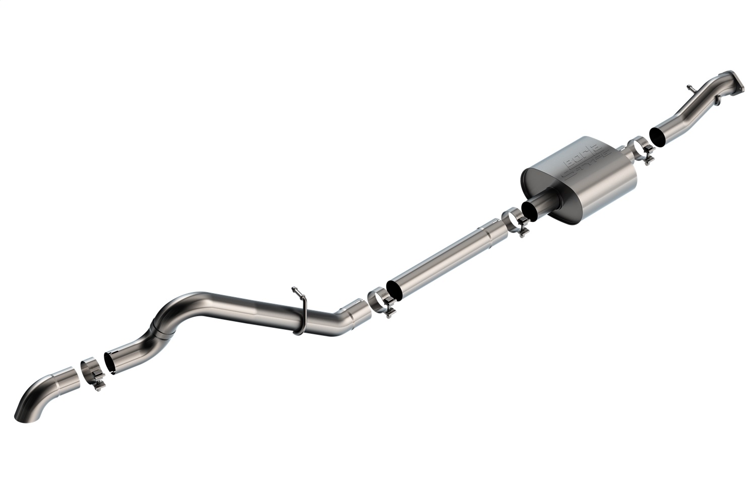 Borla 140898 - 21-22 Ford Bronco 2.3L 2DR/4DR T-304 Stainless Steel Cat-Back S-Type Exhaust - Brushed