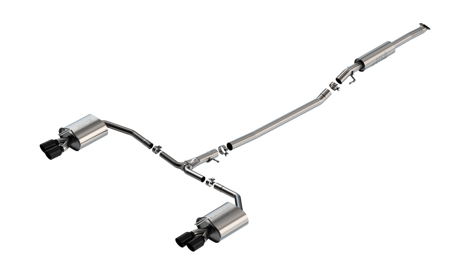 Borla 140905BC - 21-23 Hyundai Sonata N Line 2.5L i4 AT FWD 4DR 2.00in 2.75in S-Type Exhaust - Black Chrome