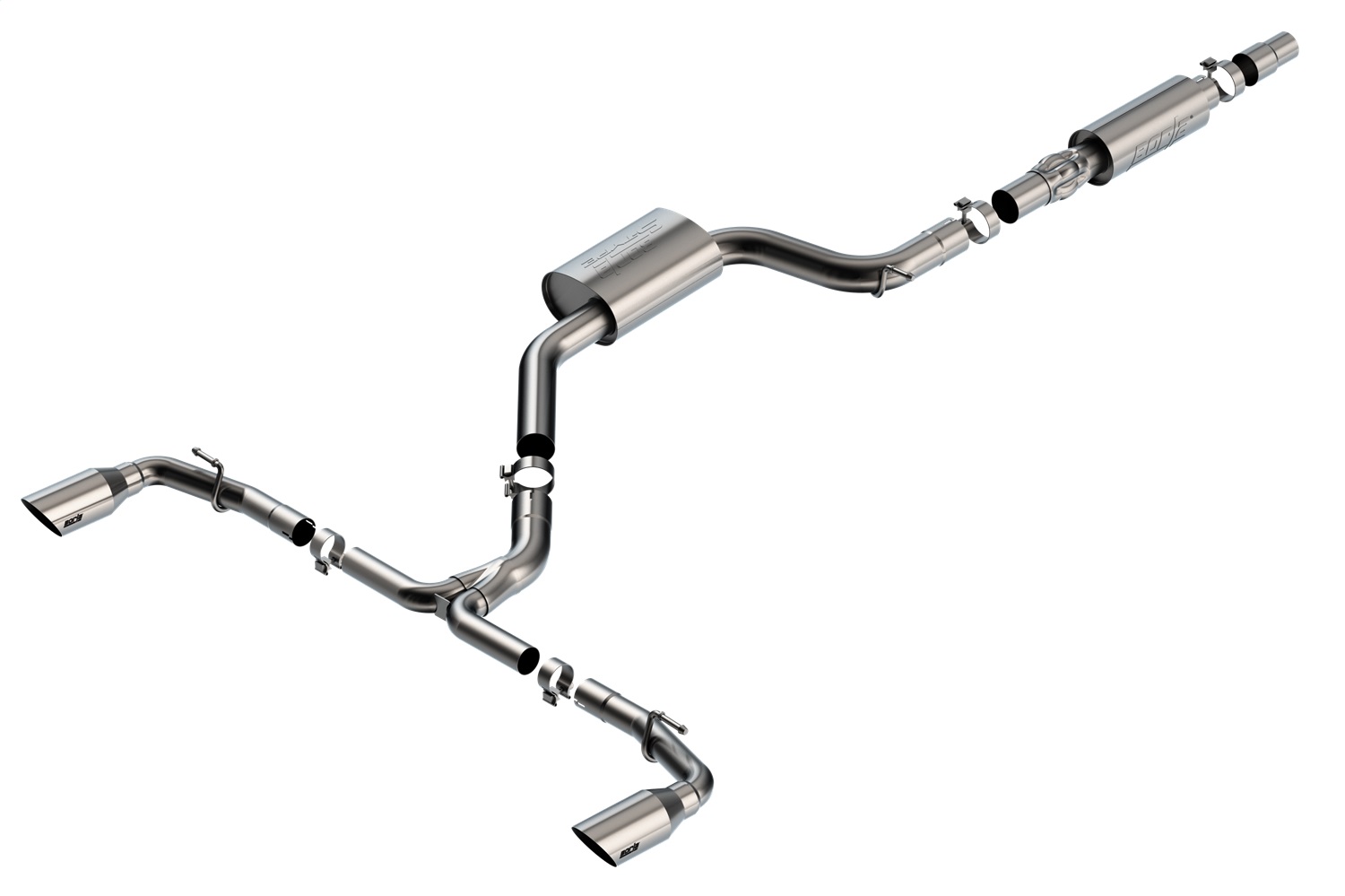 Borla 140883SB - 22-23 Volkswagen Golf GTI 2.0L AT/MT 3inch S-Type Cat-Back Exhaust - 4in Brushed SS Tips