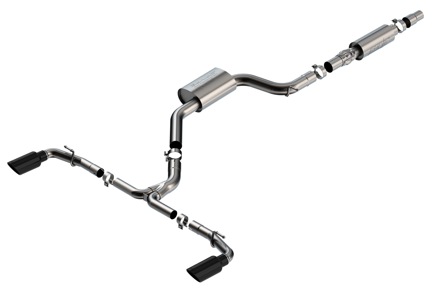 Borla 140883BC - 22-23 Volkswagen Golf GTI 2.0L AT/MT 3inch S-Type Cat-Back Exhaust - 4in Black Chrome Tips