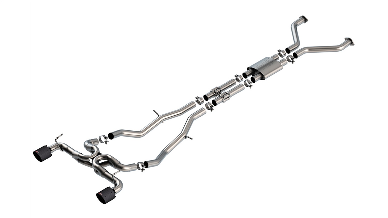 Borla 140930CFBA - 22-24 Nissan Z 2.5in ATAK Cat Back Exhaust 4.5in Tip - Carbon Fiber Black Anodized