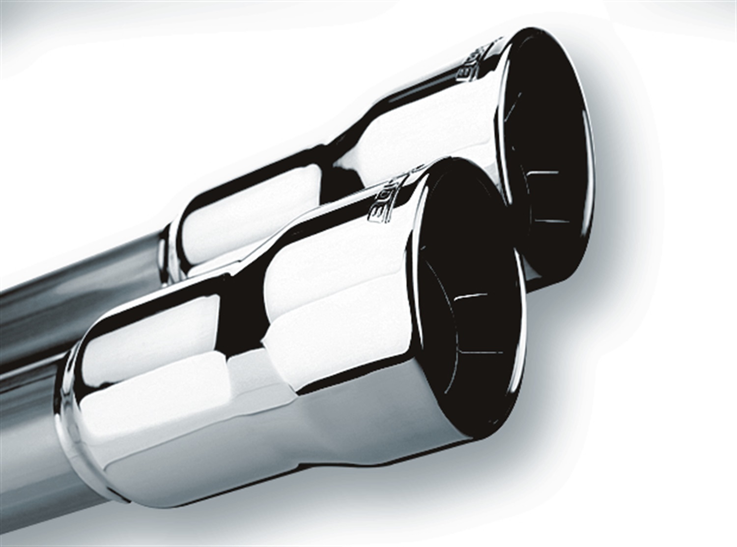 Borla 20143 - Universal Polished Tip Dual Round Rolled Angle-Cut (inlet 2in. Outlet 3in) *NO Returns*