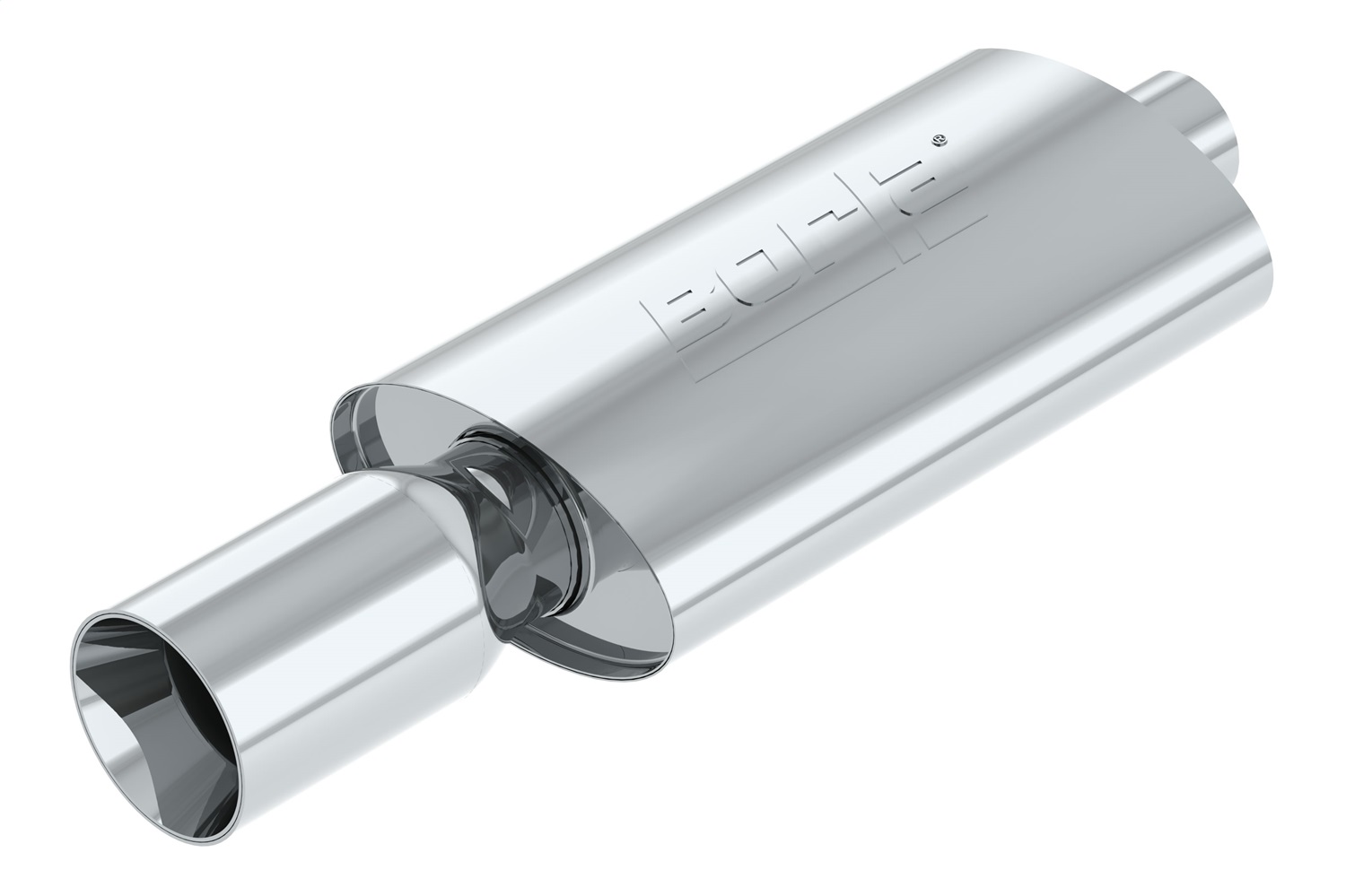 Borla 40057 - Boomer Muffler Thumper Oval 2-1/4in In 4in Side Rount Out Borla 40057 - Boomer Muffler Thumper Oval 2-1/4in In 4in Side Rount Out