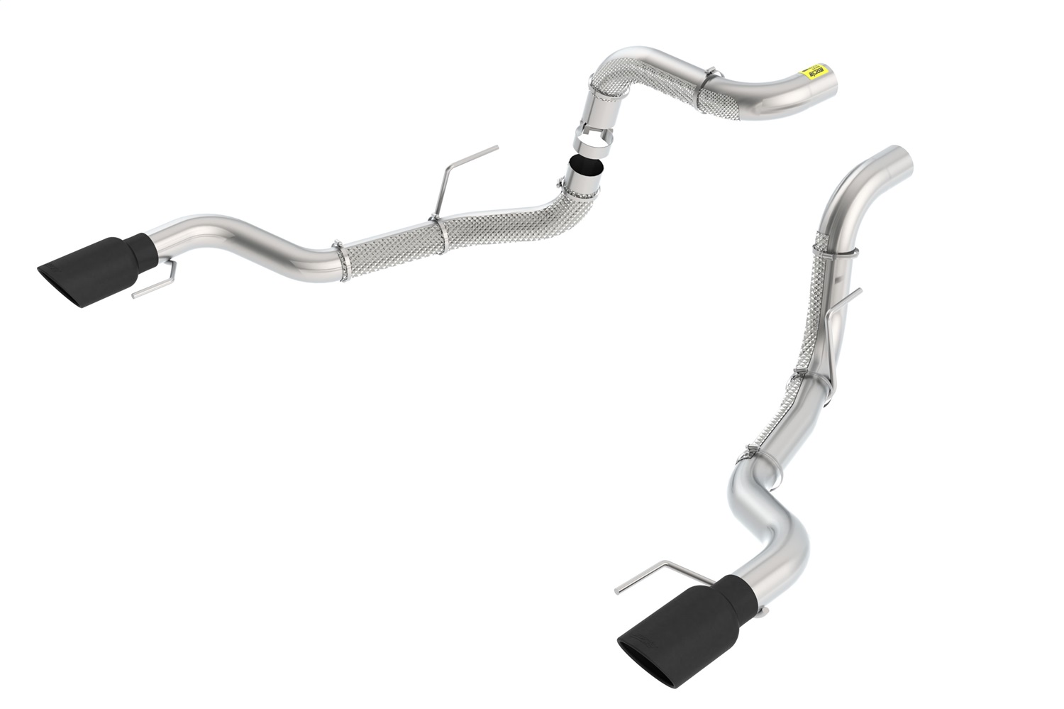 Borla 60640BC - 2017 Ford Raptor 3.5L AT RWD CC Short Bed/EC Standard Bed 3in Tailpipe Assembly w/ Black Tips