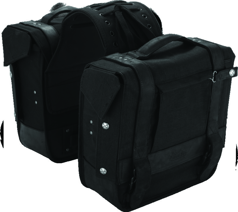 Burly Brand B15-1002B - Throw-over Saddlebag - Black