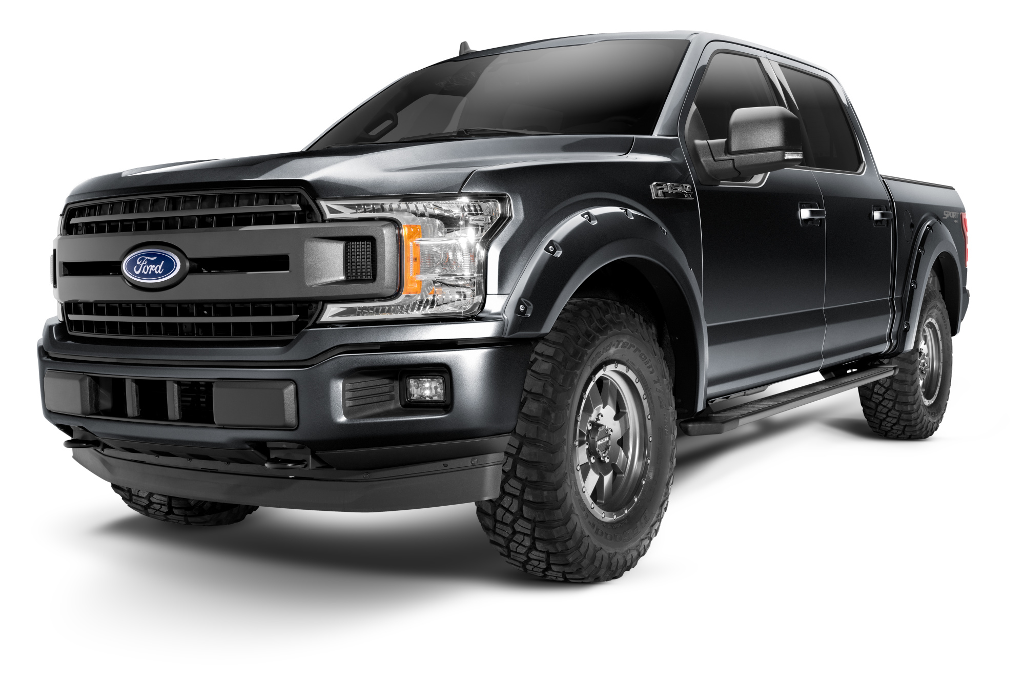 Bushwacker 20945-82 - 18-19 Ford F-150 Pocket Style Flares 4 pc - Shadow Black