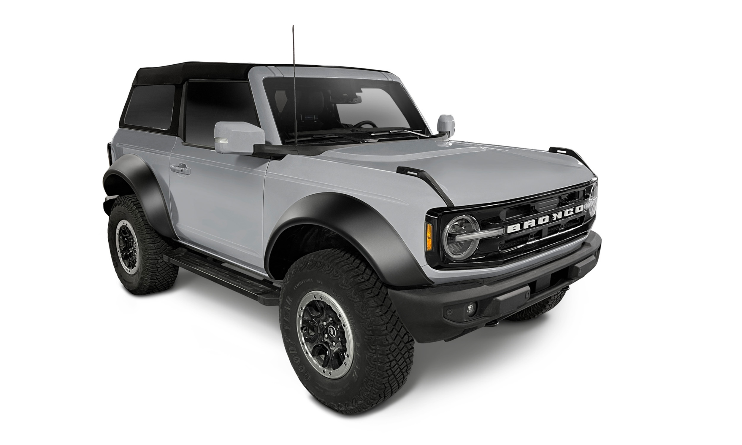 Bushwacker 20966-02 - 21-22 Ford Bronco (2 Door) Extend-A-Fender Style Fender Flares - 4pc Smooth
