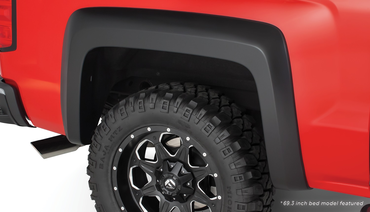 Bushwacker 40128-02 - 15-18 Chevy Silverado 2500 HD Fleetside Extend-A-Fender Style Flares 2pc - Black