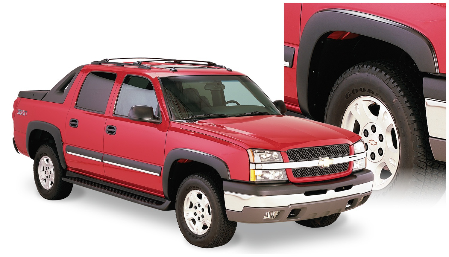 Bushwacker 40920-02 - 03-06 Chevy Avalanche 1500 OE Style Flares 4pc w/out Body Hardware - Black Bushwacker 40920-02 - 03-06 Chevy Avalanche 1500 OE Style Flares 4pc w/out Body Hardware - Black