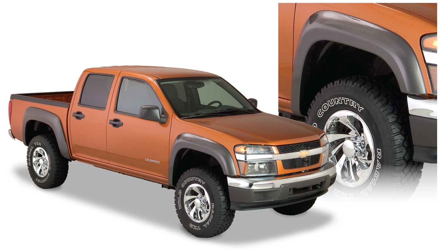Bushwacker 41029-02 - 04-12 GMC Canyon Extend-A-Fender Style Flares 2pc - Black Bushwacker 41029-02 - 04-12 GMC Canyon Extend-A-Fender Style Flares 2pc - Black