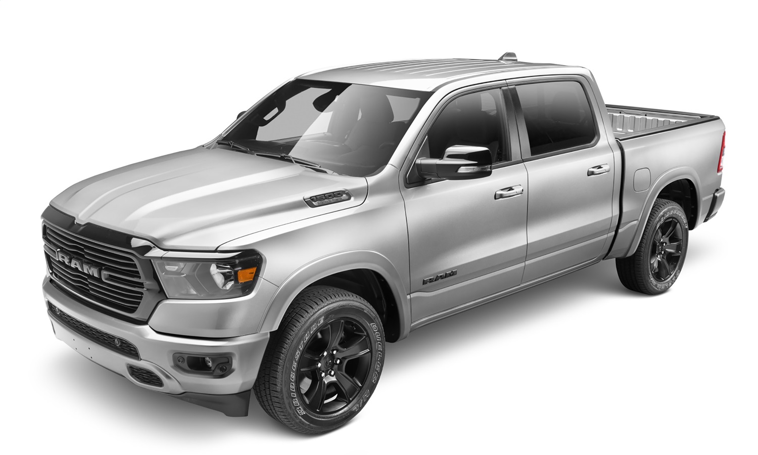 Bushwacker 50920-55 - OE Style Color Matched Bright Silver Metallic 4-Piece Fender Flare Set for 2016-2018 Dodge Ram 1500 (Excludes R/T/Rebel); 2019-2022 Ram 1500 Classic (Excludes Rebel Models) Bushwacker 50920-55 - OE Style Color Matched Bright Silver Metallic 4-Piece Fender Flare Set for 2016-2018 Dodge Ram 1500 (Excludes R/T/Rebel); 2019-2022 Ram 1500 Classic (Excludes Rebel Models)