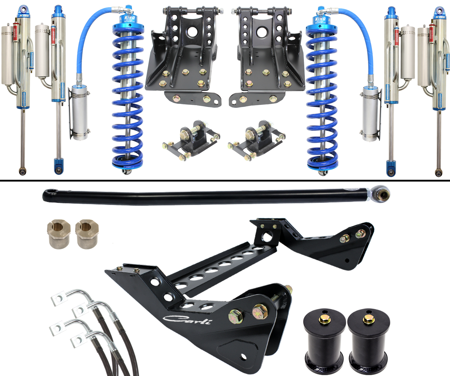 Carli Suspension CS-F45-CO25-BYP-08 - Carli Tuned 2.5 Coilover/Bypass Package - 4.5in Lift - 2008-10 Ford F250/F350 - 4X4 Carli Suspension CS-F45-CO25-BYP-08 - Carli Tuned 2.5 Coilover/Bypass Package - 4.5in Lift - 2008-10 Ford F250/F350 - 4X4