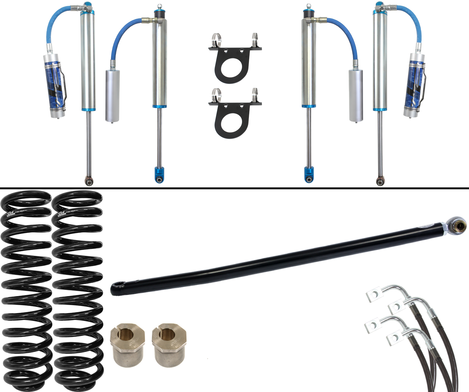 Carli Suspension CS-FLVL-CO25-05 - Carli Coilover Leveling System - Base - 2.5/3.5in Lift - 05-07 Ford F250/350 - Diesel Carli Suspension CS-FLVL-CO25-05 - Carli Coilover Leveling System - Base - 2.5/3.5in Lift - 05-07 Ford F250/350 - Diesel