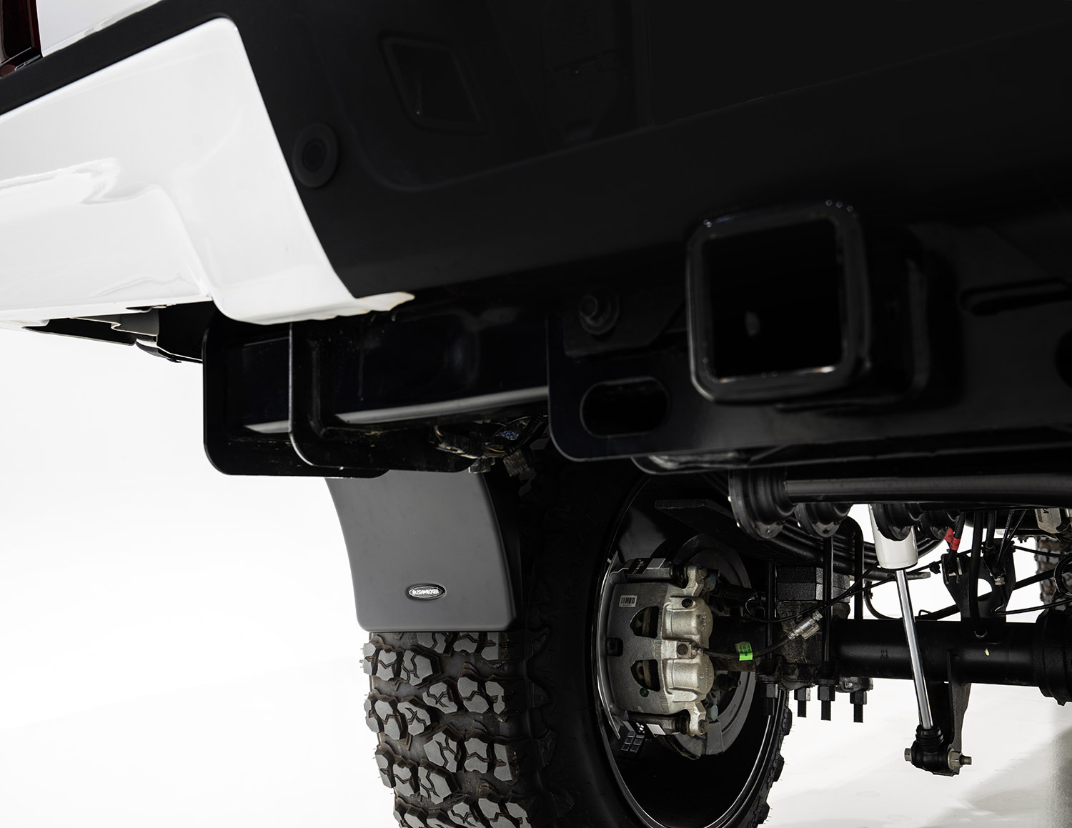 Bushwacker MUD-40154 - 20-24 Chevrolet Silverado 2500/3500HD Rear Mud Flaps (Fits Pocket Style Flares)
