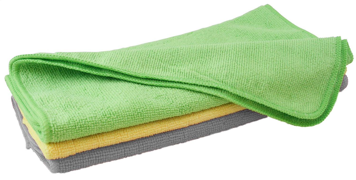 Carrand 40061 - Microfiber Towels; 16 in. x 16 in.; 3 Pack; Rolled;
