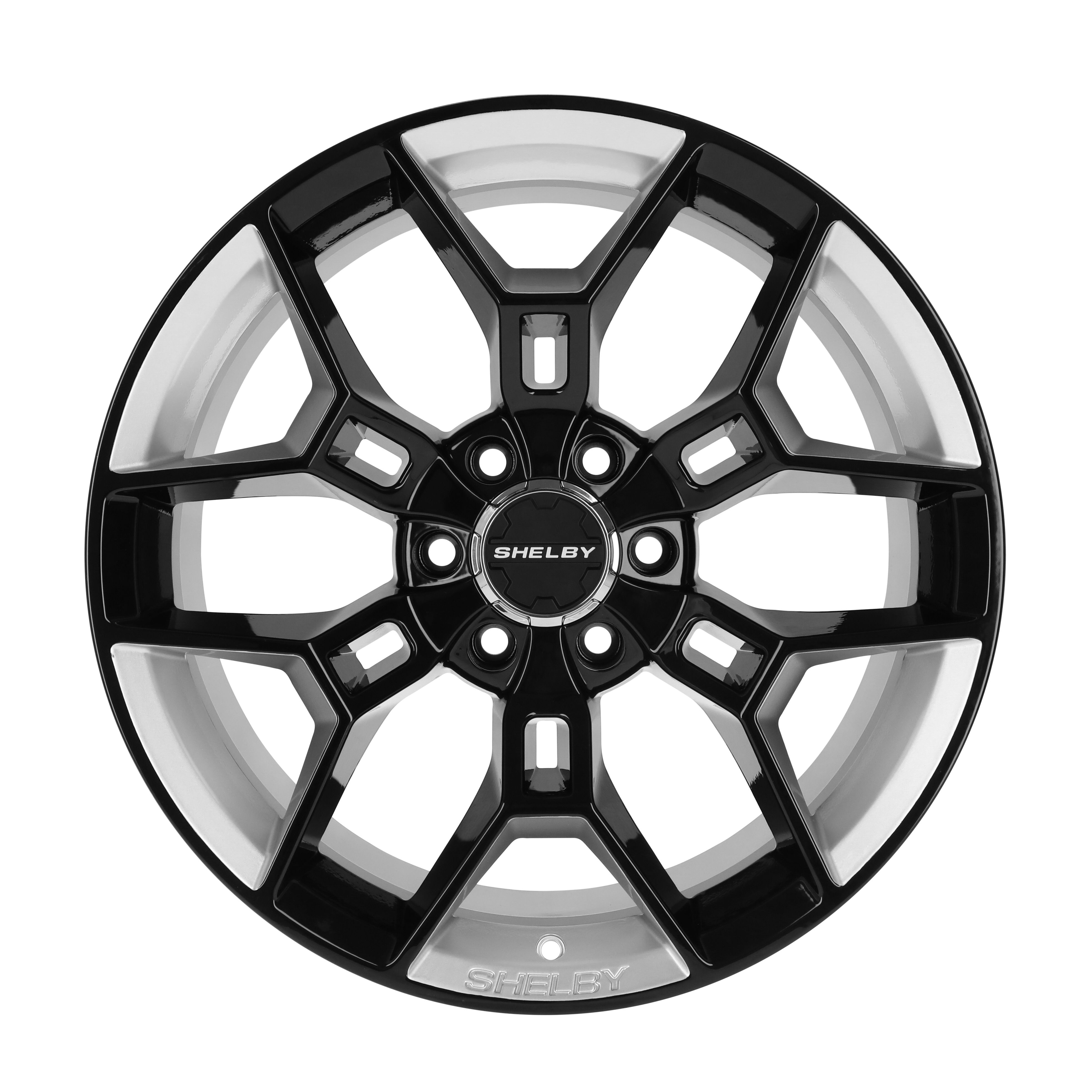 Carroll Shelby Wheels CS45-295512-BS - CS45 - 20 x 9 in. - 12mm Offset - Black w/Chrome