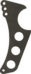 Chassis Engineering C/E3620-1 - Wheelie Bar Bracket - Weld-On - 1/4 in Thick - 3/8 in Holes - Steel - Natural - 3 in Axle Tubes - Each