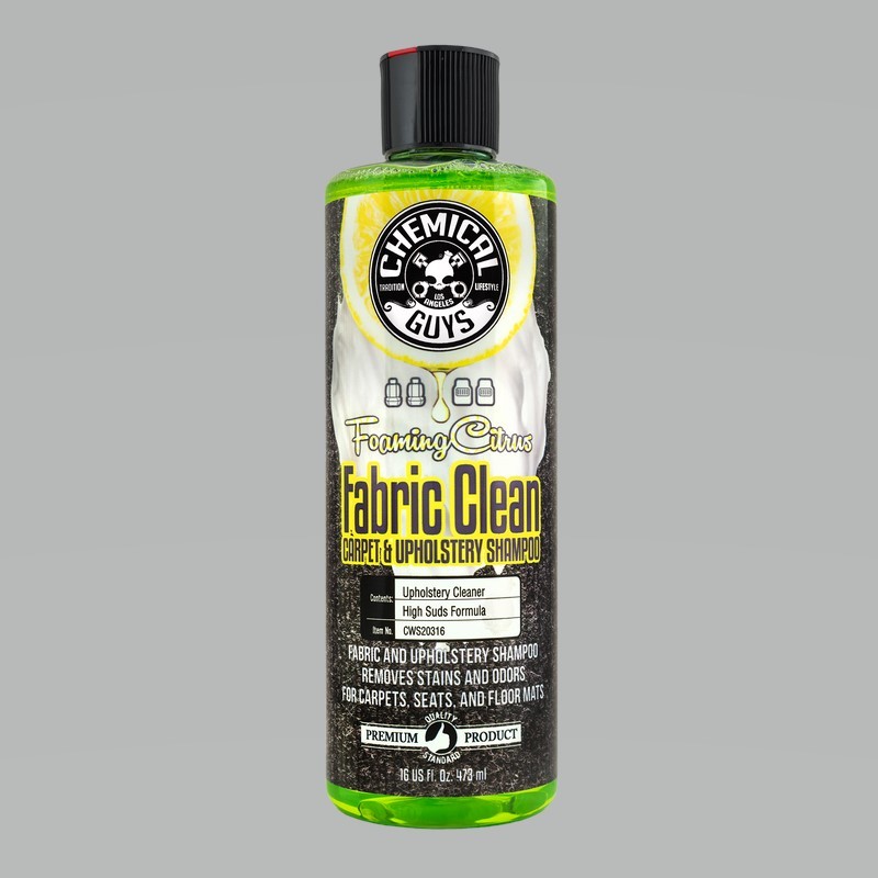 Chemical Guys CWS20316 - Foaming Fabric Clean Carpet/Upholstery Shampoo & Odor Eliminator - 16oz Chemical Guys CWS20316 - Foaming Fabric Clean Carpet/Upholstery Shampoo & Odor Eliminator - 16oz