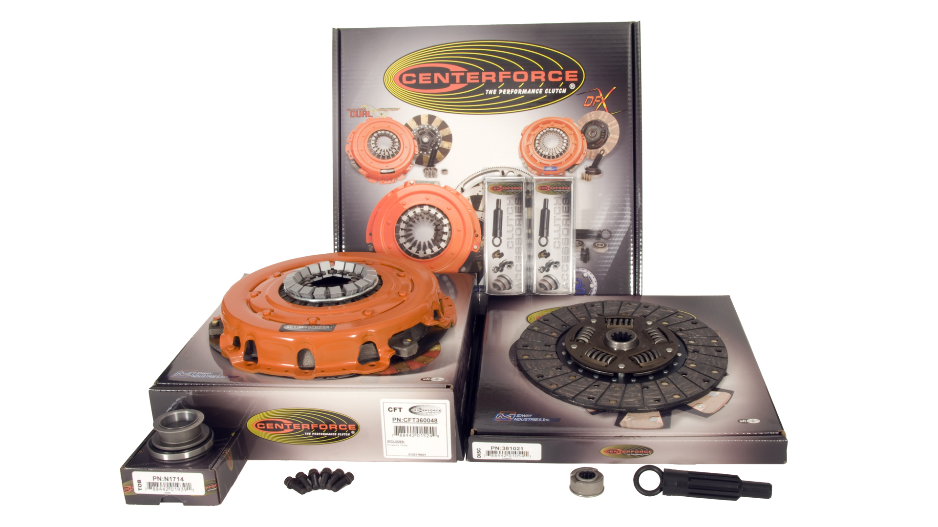 Centerforce KCFT214814 - II, Performance Clutch Kit, 515 ft/lbs Capacity, 10.4in Dia., 10-Spline, Fits Ford/Mercury Cars 4.6L/5.0L Centerforce KCFT214814 - II, Performance Clutch Kit, 515 ft/lbs Capacity, 10.4in Dia., 10-Spline, Fits Ford/Mercury Cars 4.6L/5.0L