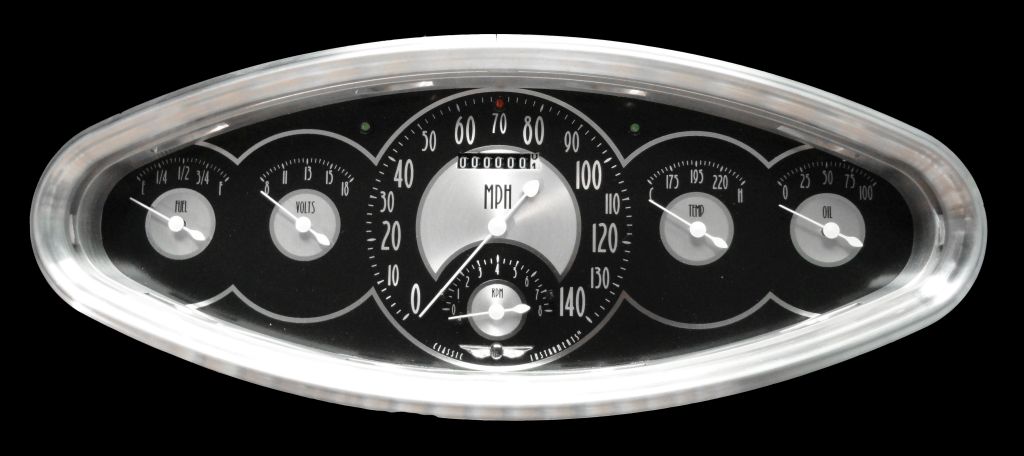 Classic Instruments AT6400PB - All American Tradition Six Gauge Set Classic Instruments AT6400PB - All American Tradition Six Gauge Set