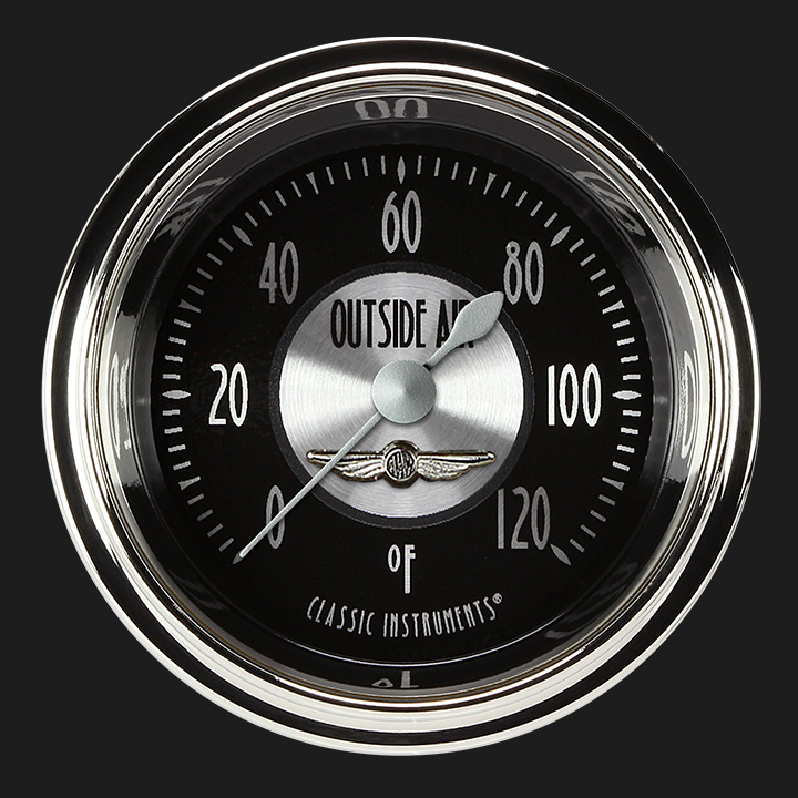 Classic Instruments AT199SHC - All American Tradition 2 1/8" Outside Air Temp. Gauge Classic Instruments AT199SHC - All American Tradition 2 1/8" Outside Air Temp. Gauge