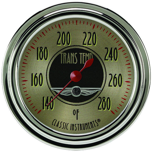 Classic Instruments AN327SLC - All American Nickel 2 5/8" Transmission Temperature Gauge