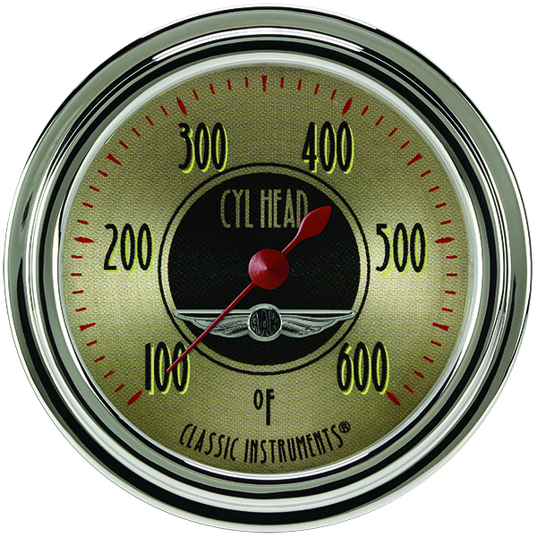 Classic Instruments AN397SLC - All American Nickel 2 5/8" Cylinder Head Temp. Gauge