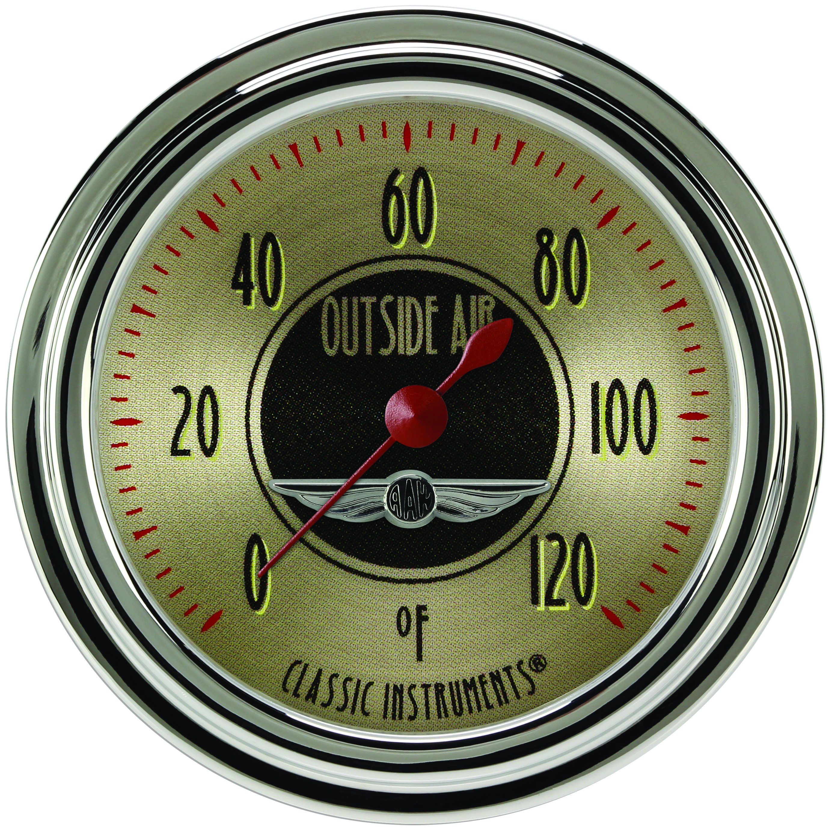 Classic Instruments AN399SLC - All American Nickel 2 5/8" Outside Air Temp Gauge Classic Instruments AN399SLC - All American Nickel 2 5/8" Outside Air Temp Gauge