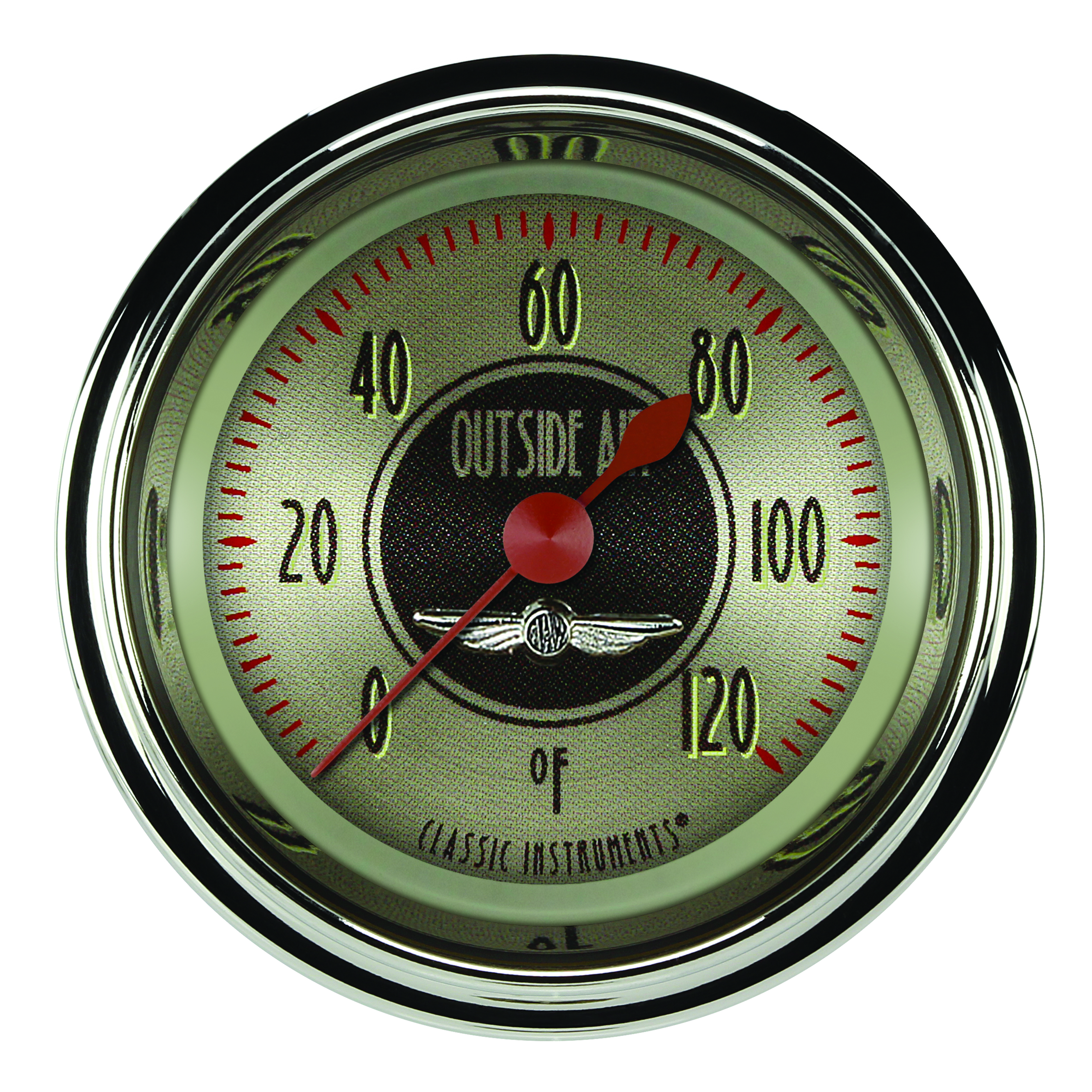 Classic Instruments AN199SHC - All American Nickel 2 1/8" External Air Temp. Gauge