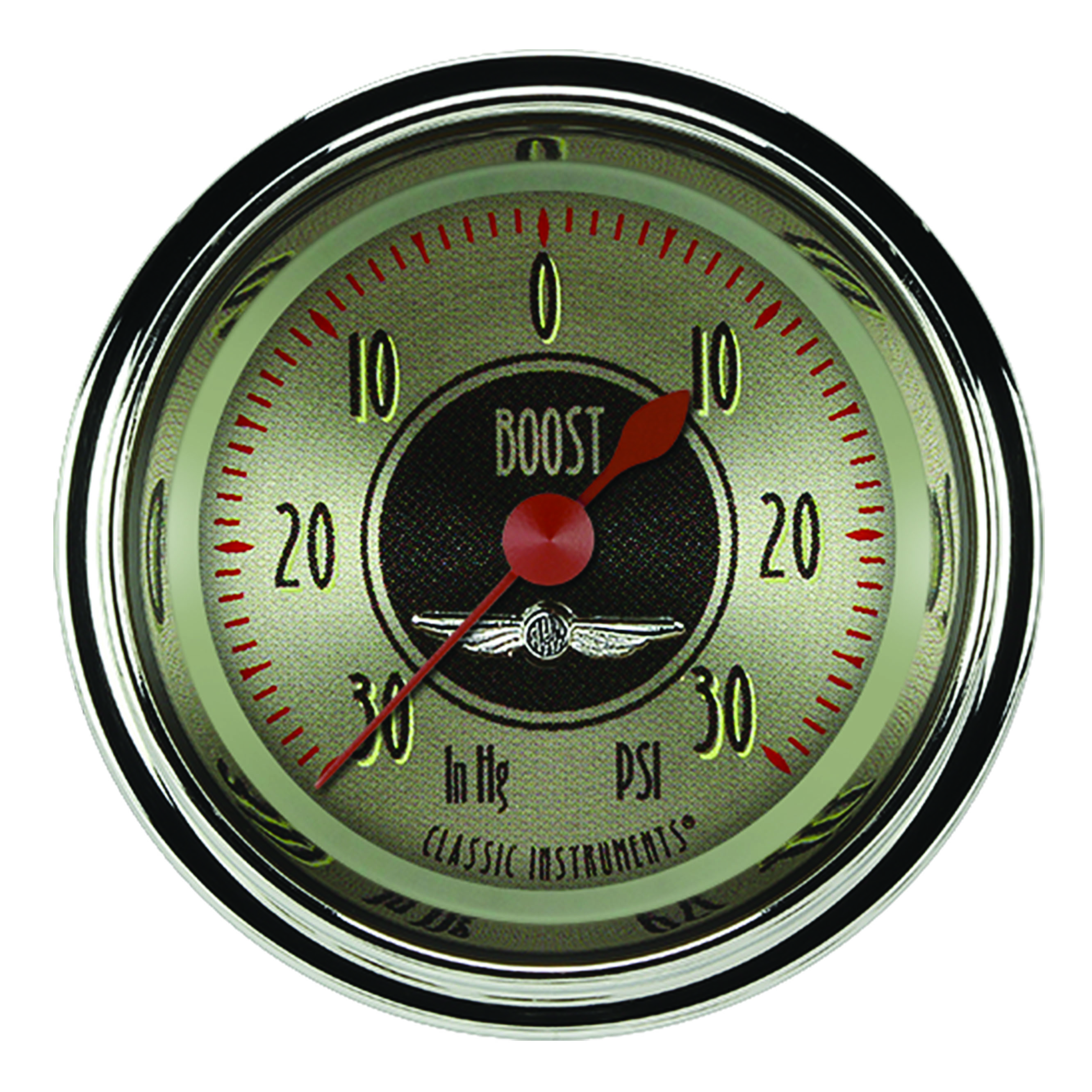 Classic Instruments AN141SHC - All American Nickel 2 1/8" Boost/Vac Gauge