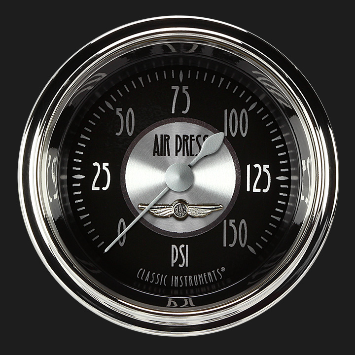 Classic Instruments AT118SHC - All American Tradition 2 1/8" Air Pressure Gauge Classic Instruments AT118SHC - All American Tradition 2 1/8" Air Pressure Gauge