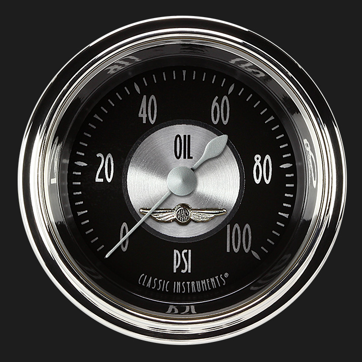 Classic Instruments AT181SHC - All American Tradition 2 1/8" Oil Pressure Gauge Classic Instruments AT181SHC - All American Tradition 2 1/8" Oil Pressure Gauge
